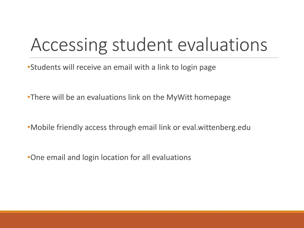 accessing student evaluations