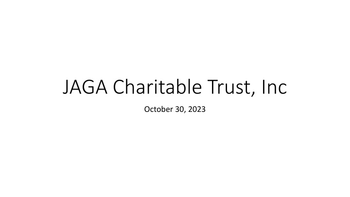 jaga charitable trust inc