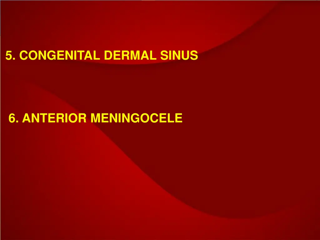 5 congenital dermal sinus