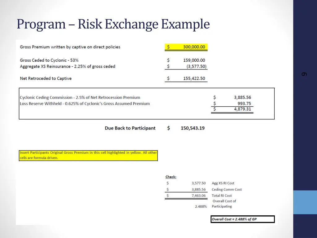 program risk exchange example