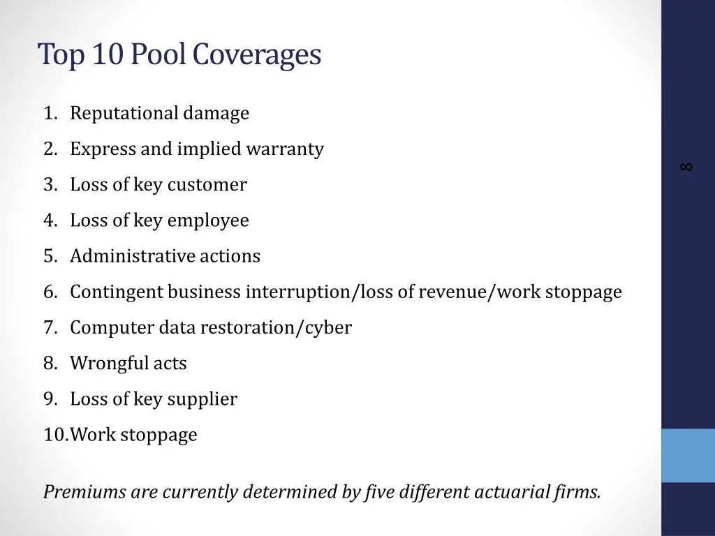 top 10 pool coverages