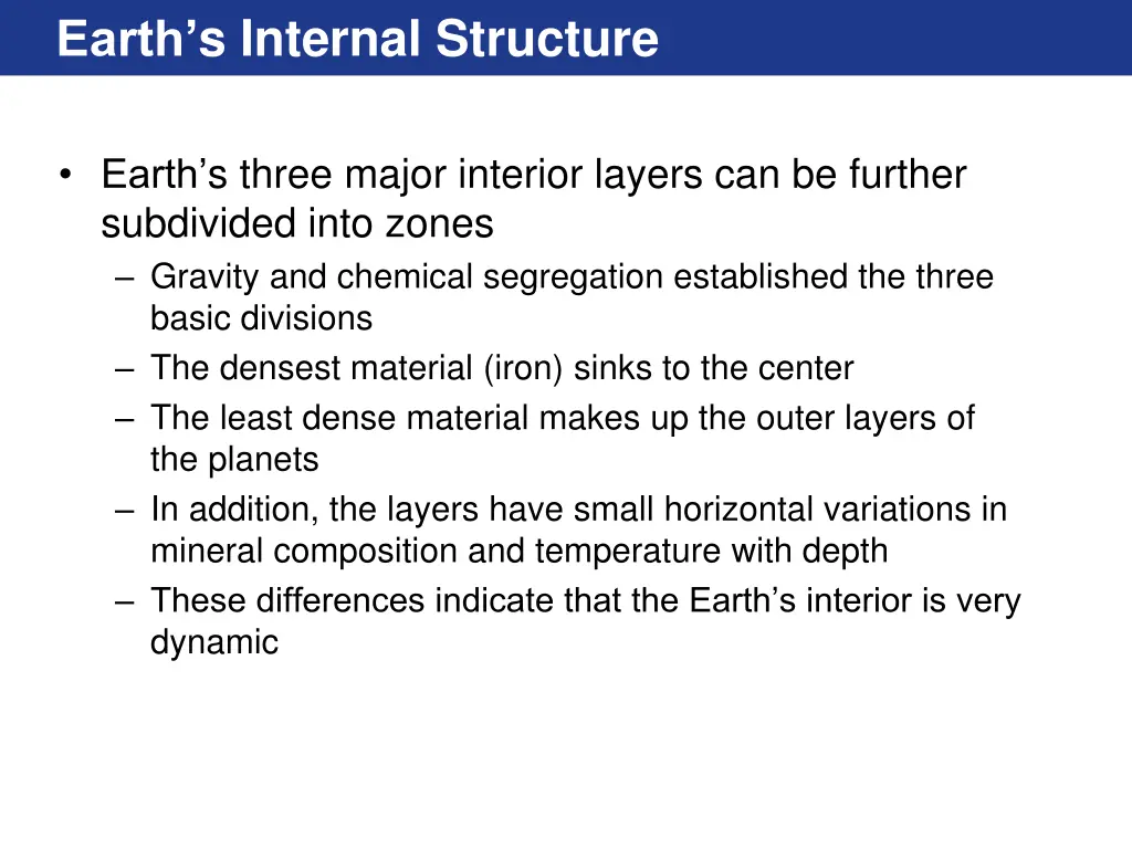 earth s internal structure