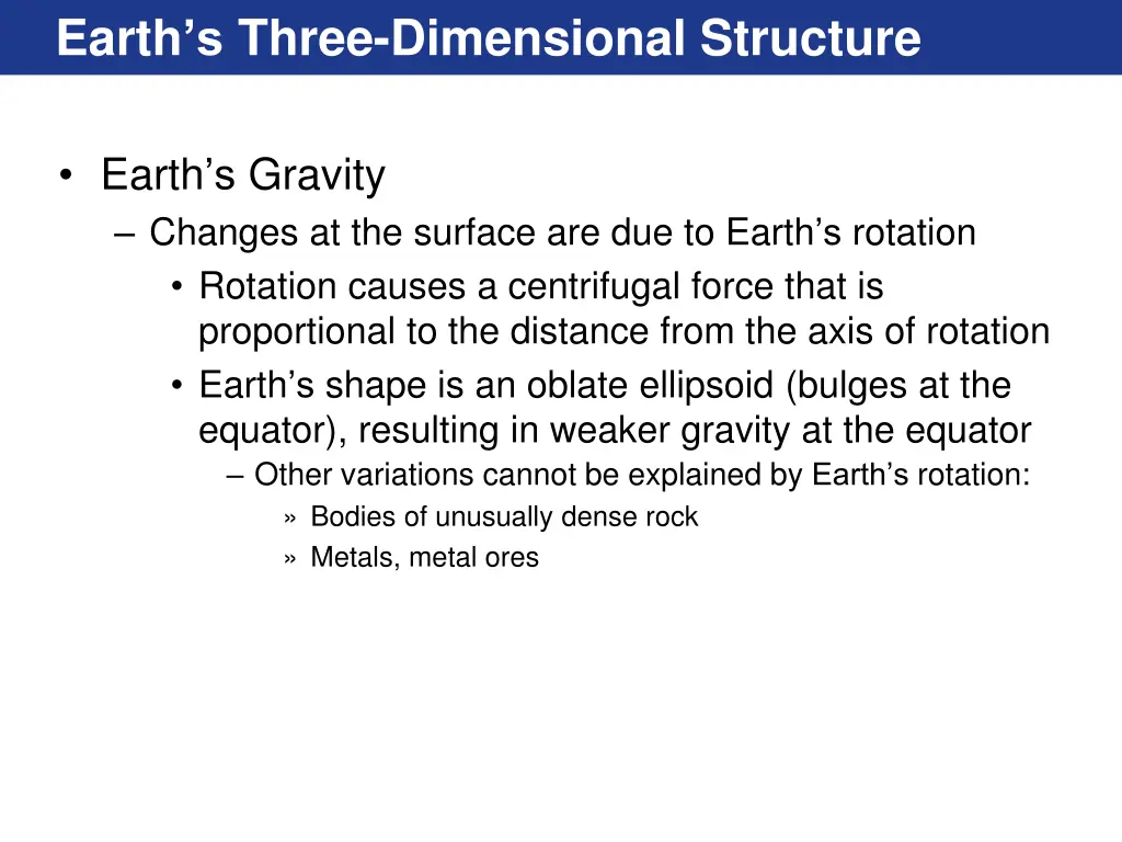 earth s three dimensional structure