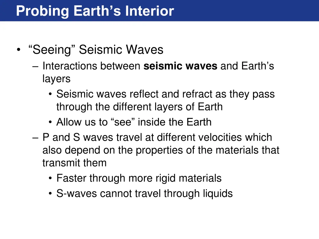 probing earth s interior 1