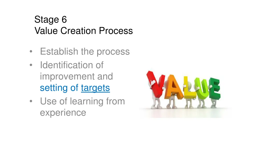 stage 6 value creation process