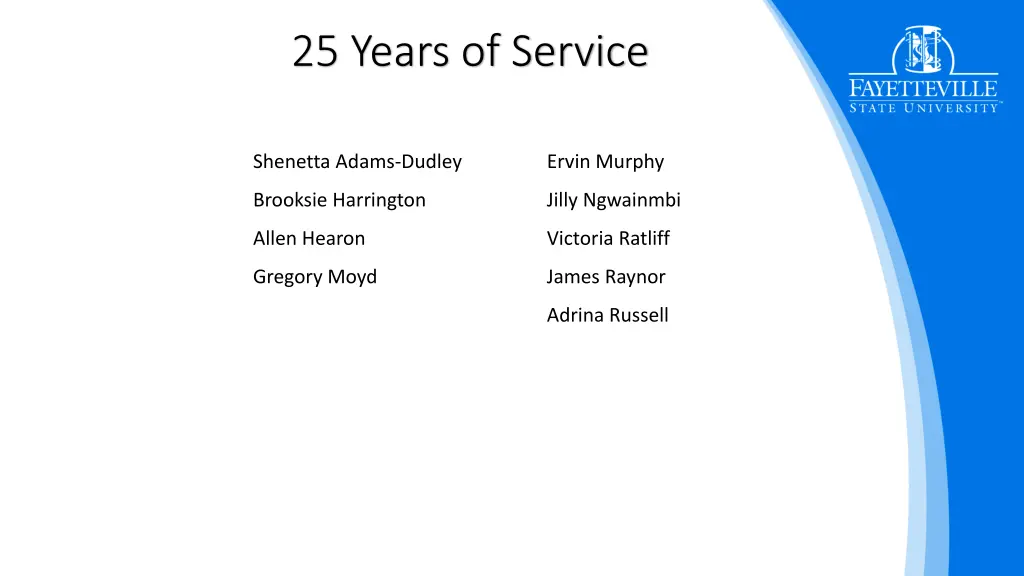 25 years of service