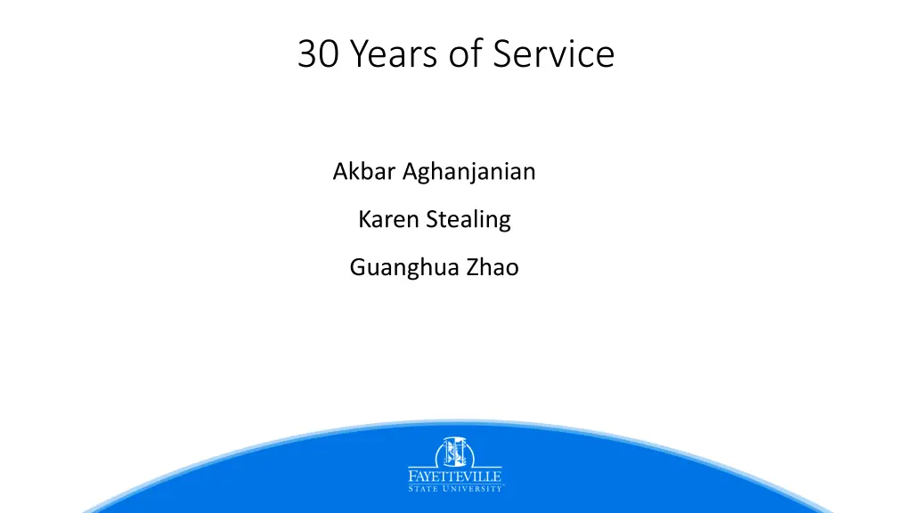 30 years of service