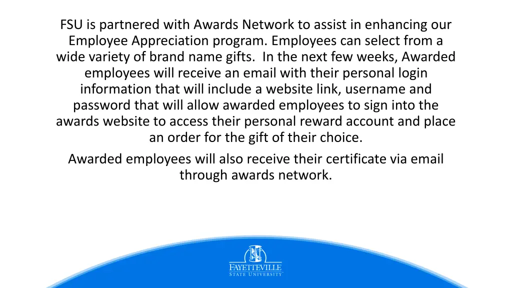 fsu is partnered with awards network to assist