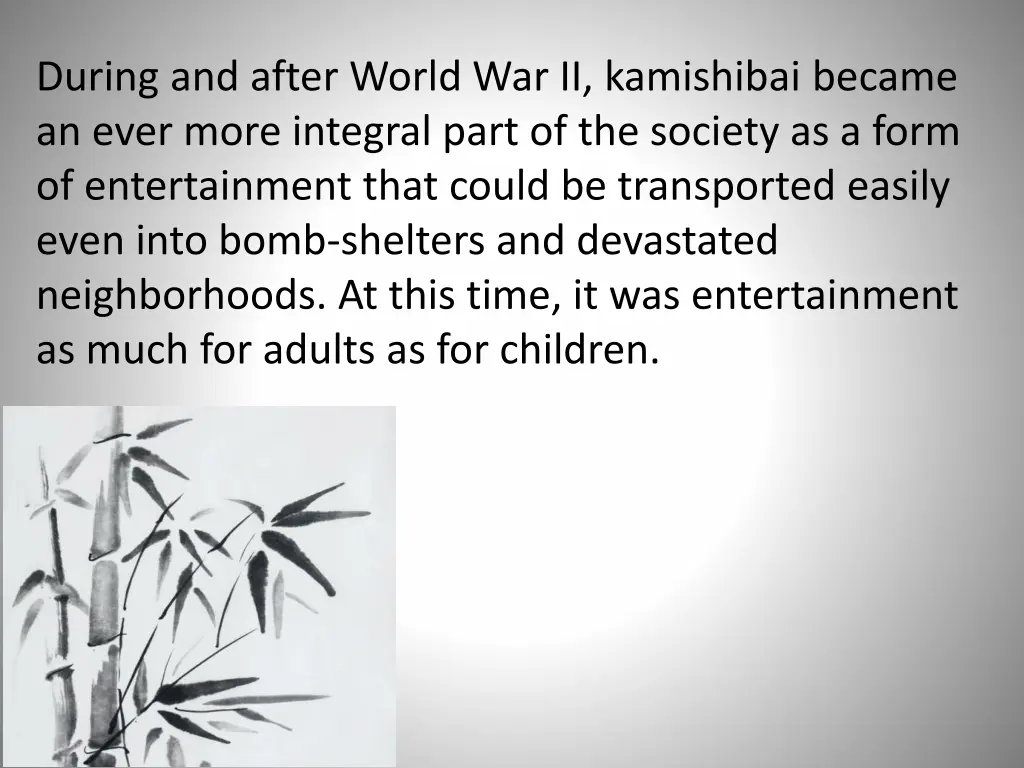 during and after world war ii kamishibai became