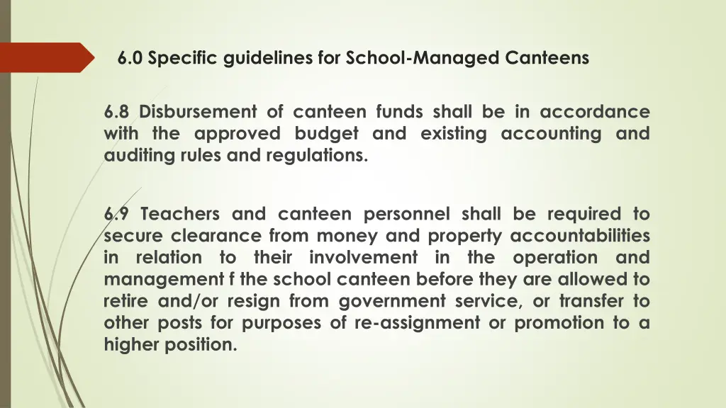 6 0 specific guidelines for school managed 3