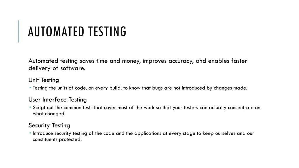 automated testing