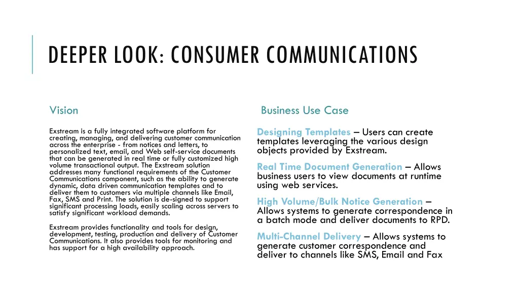 deeper look consumer communications