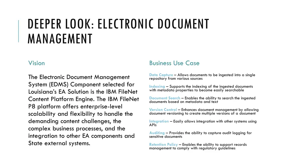 deeper look electronic document management