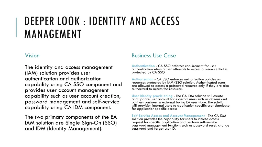 deeper look identity and access management