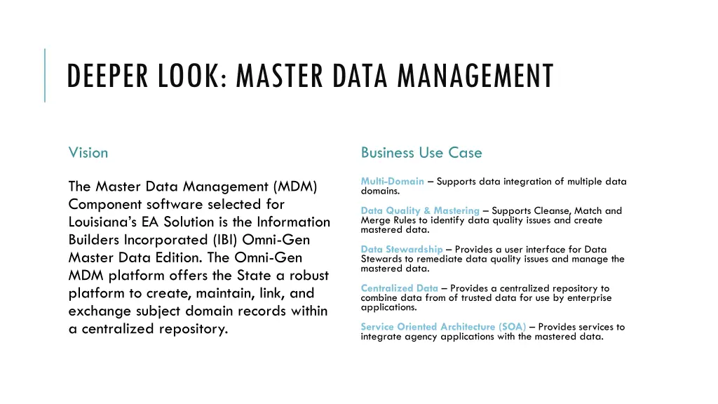 deeper look master data management