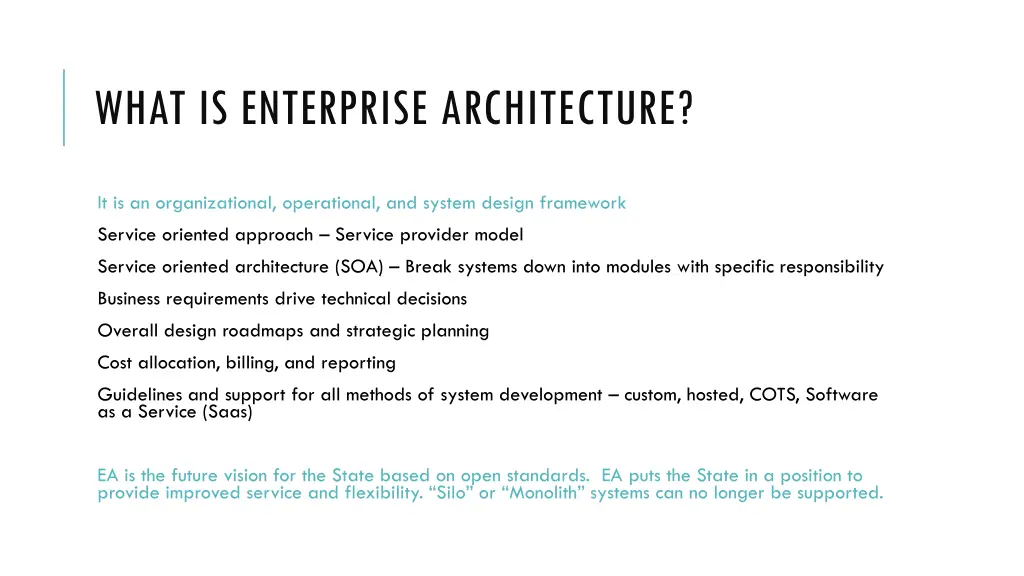 what is enterprise architecture 1