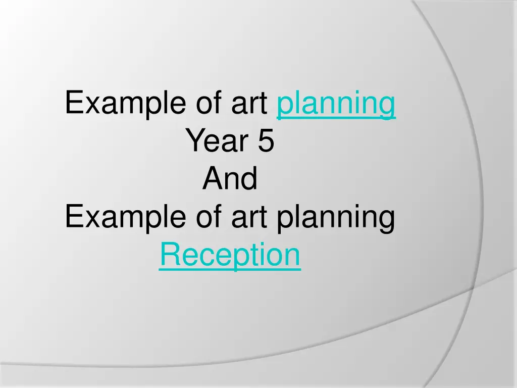 example of art planning year 5 and example