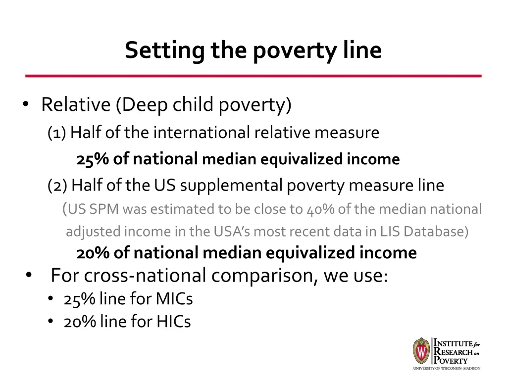 setting the poverty line