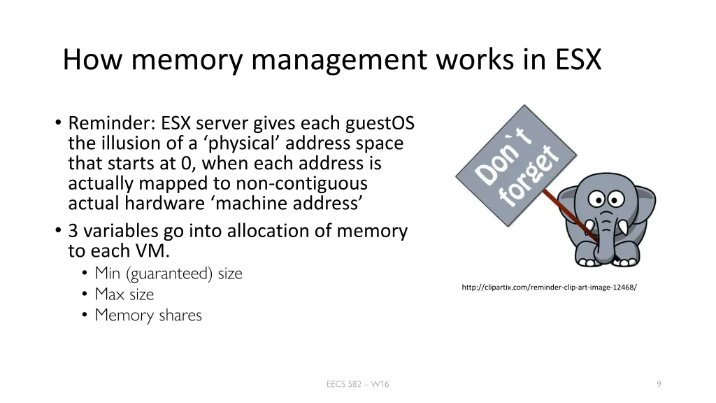 how memory management works in esx