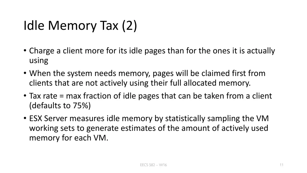 idle memory tax 2