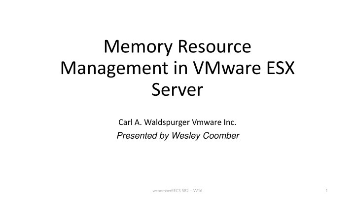 memory resource management in vmware esx server