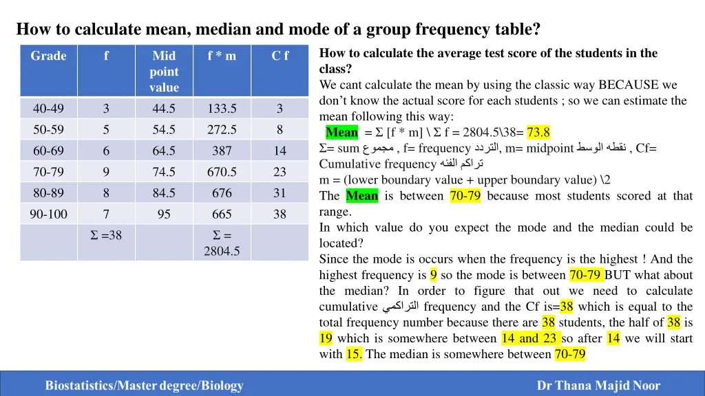 how to calculate mean median and mode of a group