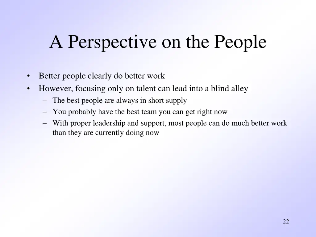 a perspective on the people