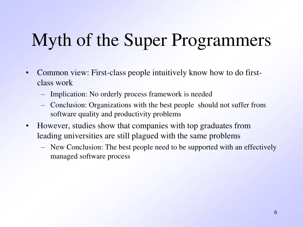 myth of the super programmers