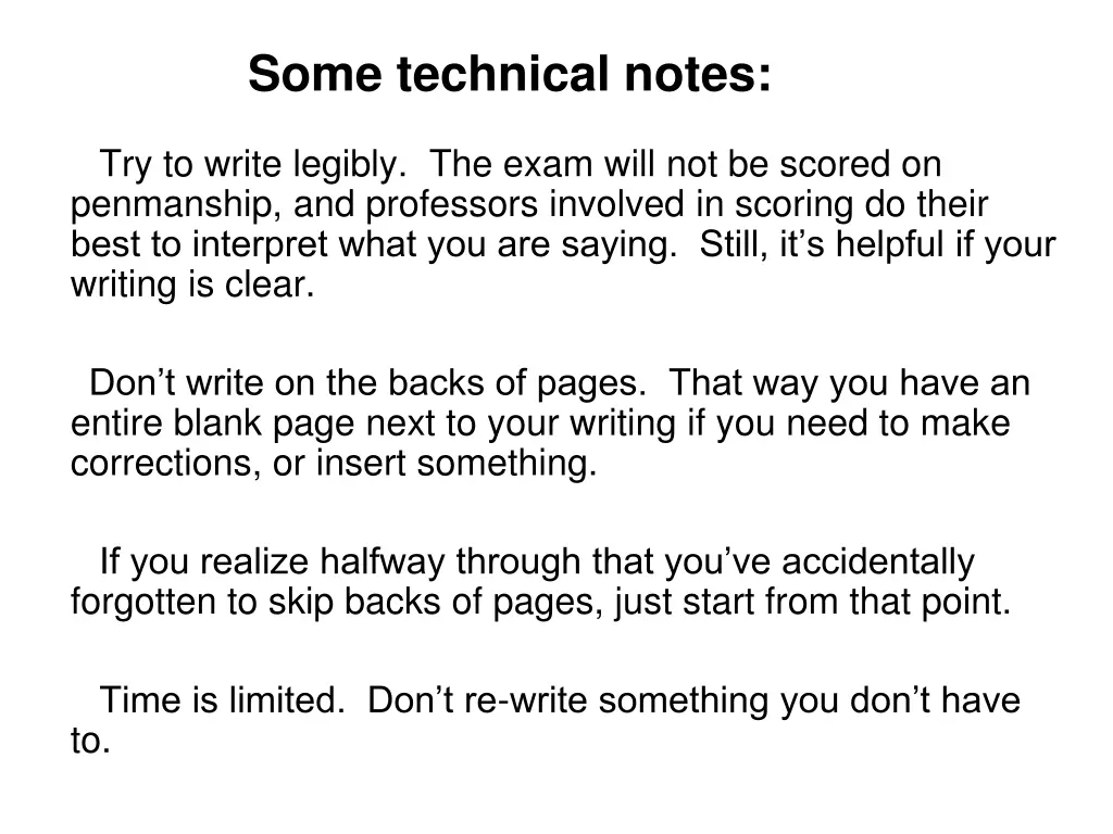 some technical notes