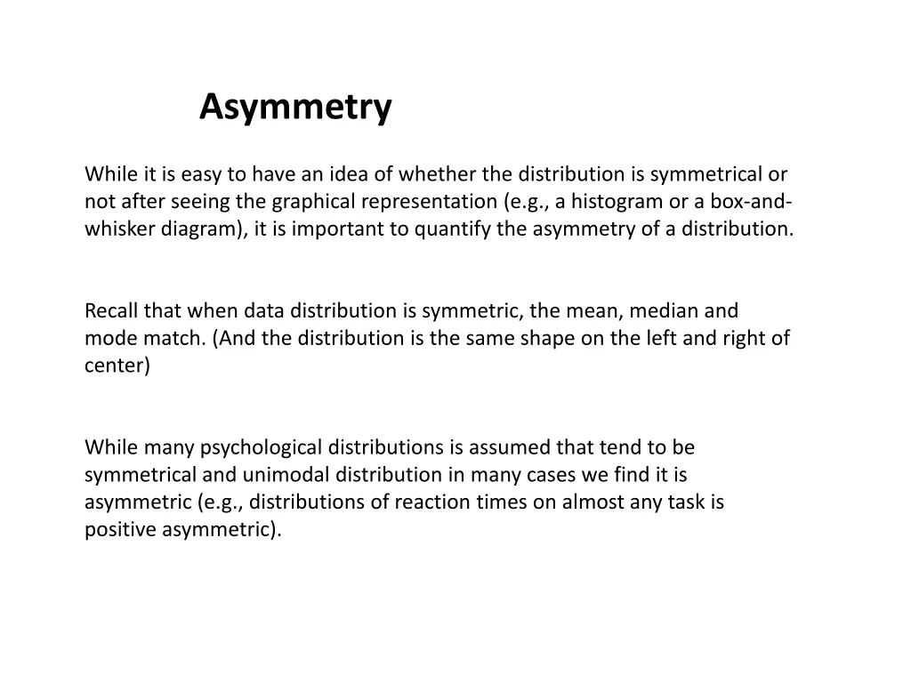 asymmetry