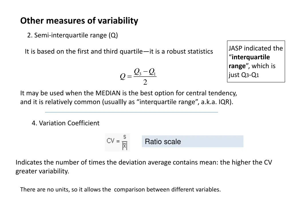 other measures of variability 1