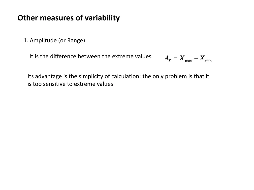 other measures of variability