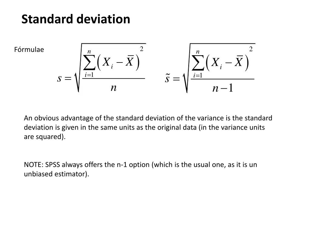 standard deviation