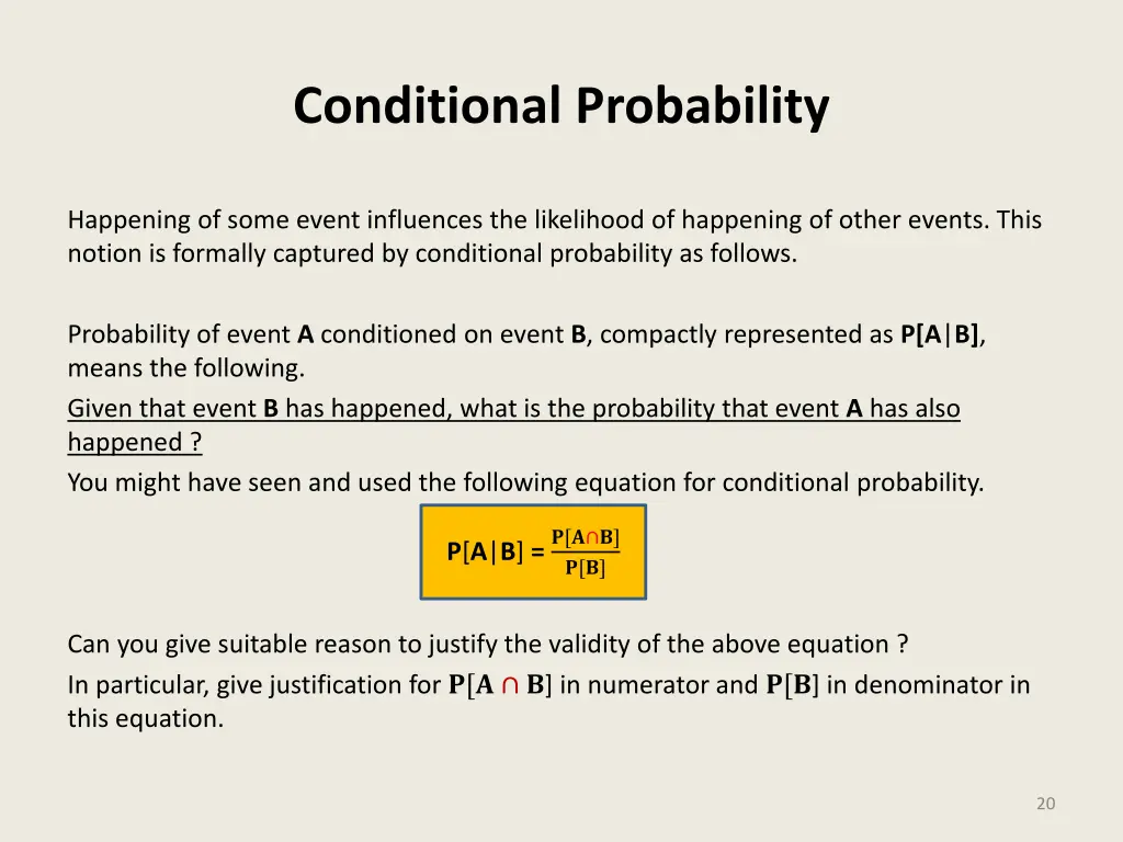 conditional probability