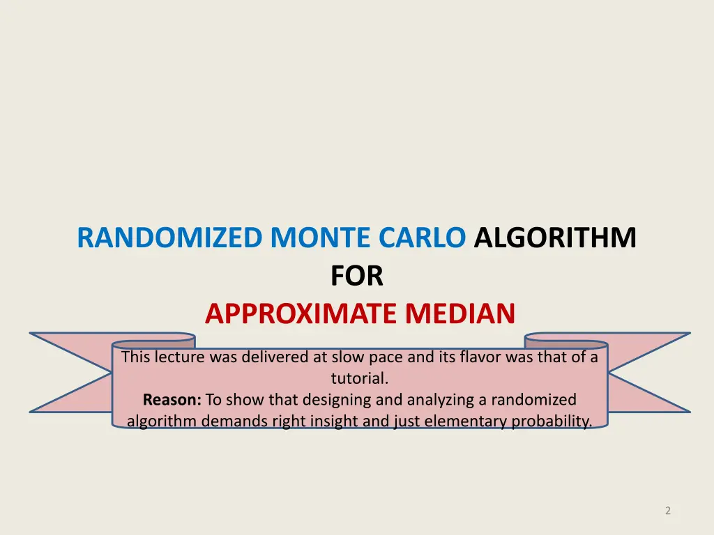 randomized monte carlo algorithm for approximate