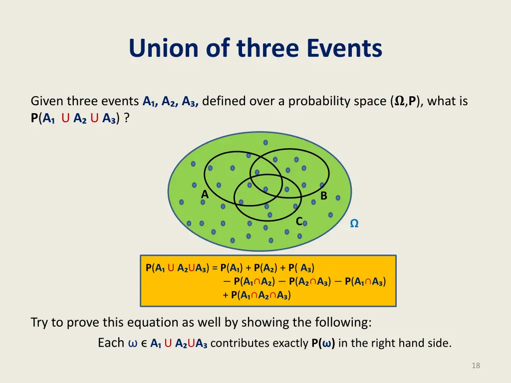 union of three events