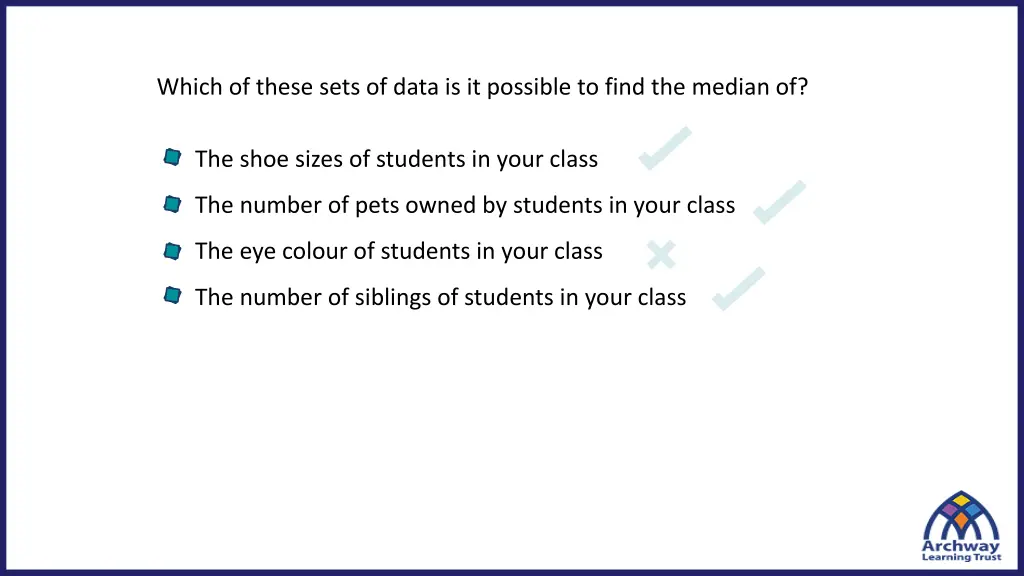 which of these sets of data is it possible