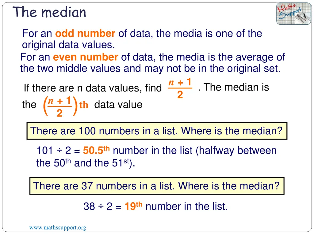 the median 1