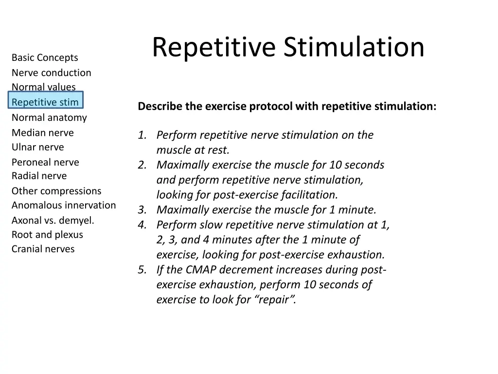 repetitive stimulation 1