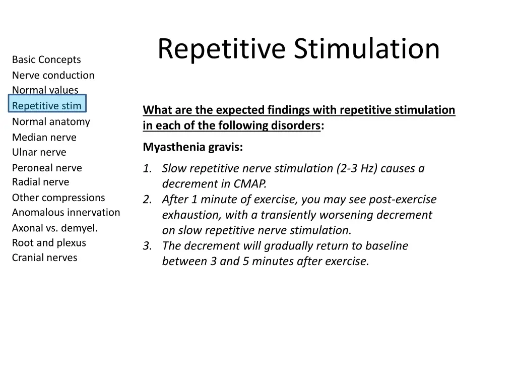 repetitive stimulation 2