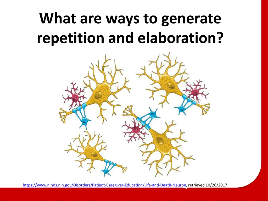 what are ways to generate repetition