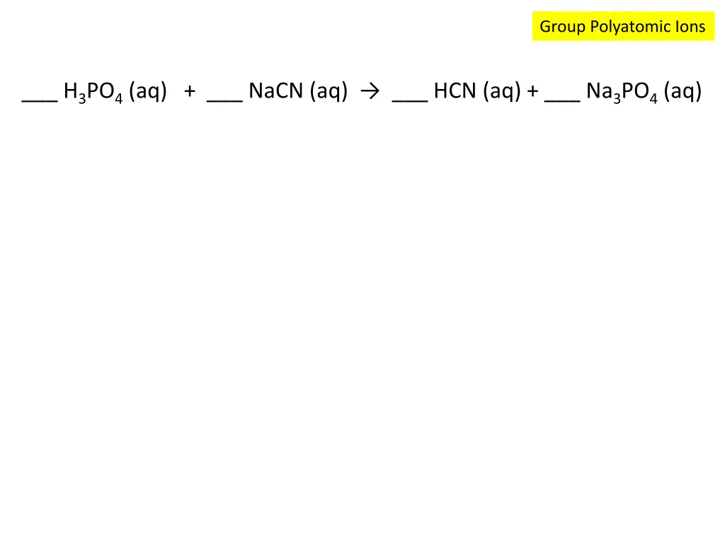 group polyatomic ions