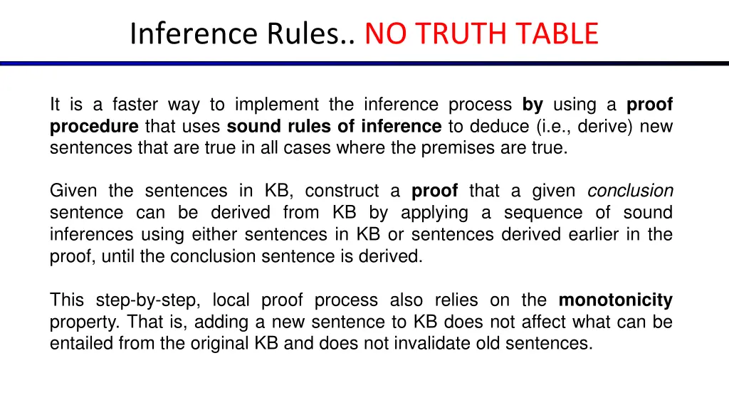 inference rules no truth table