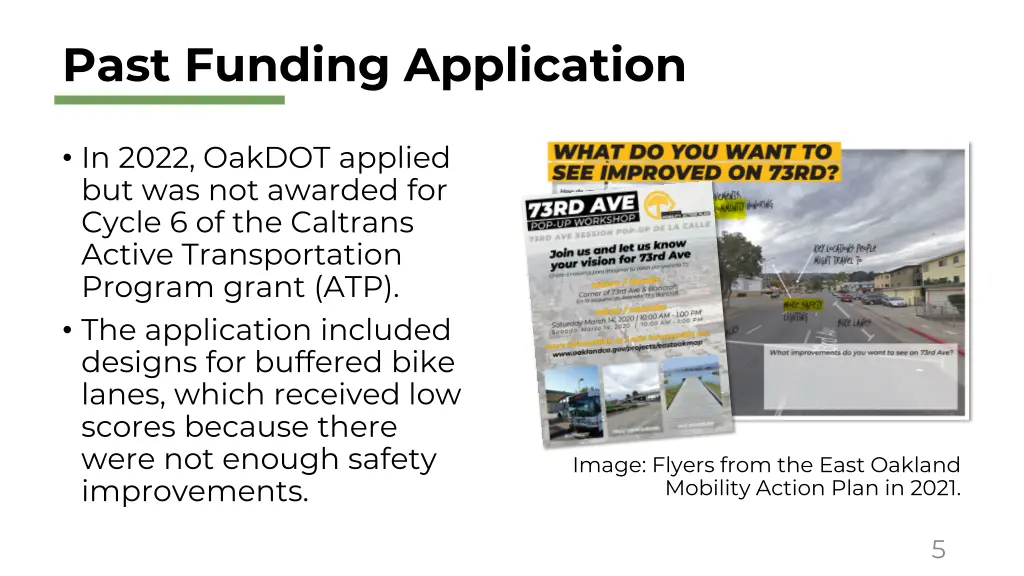 past funding application