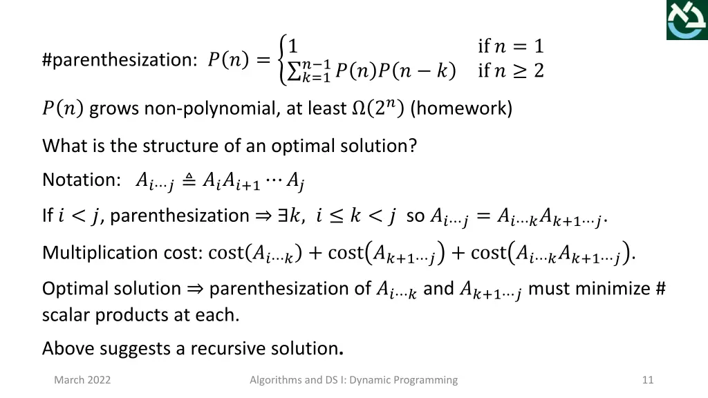 parenthesization 1