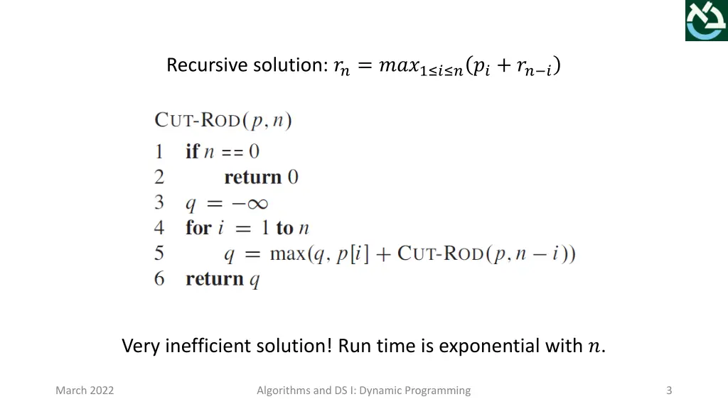 recursive solution 1