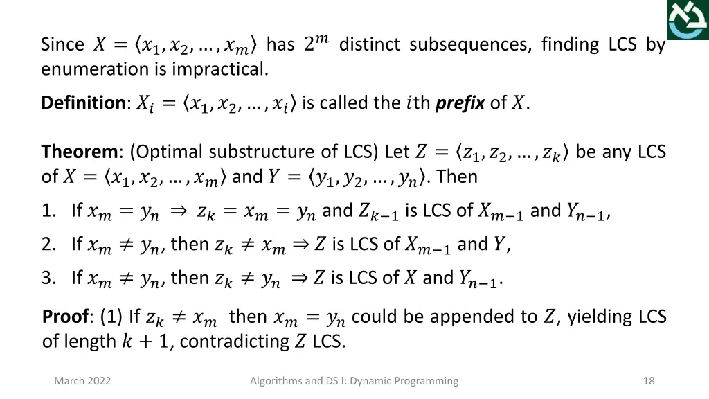 since 1 2 has 2 distinct subsequences finding