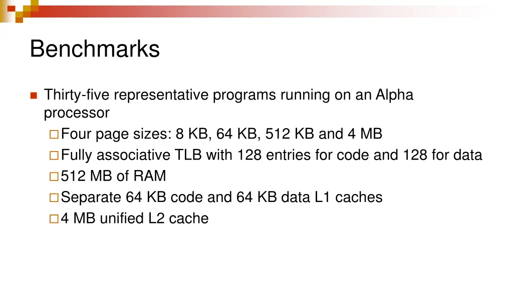 benchmarks