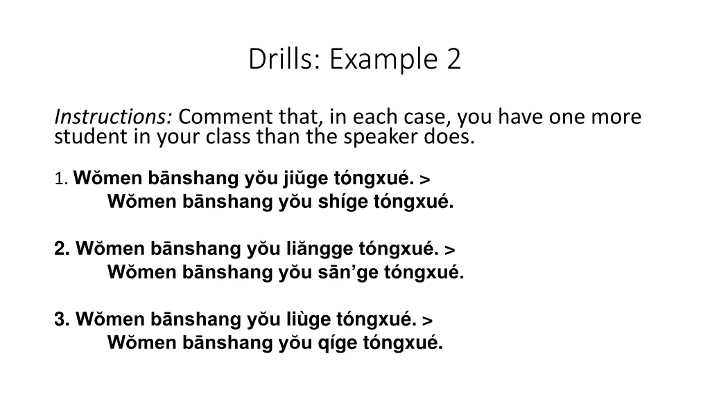 drills example 2