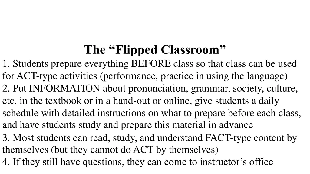 the flipped classroom